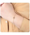 Gold Plated Plain Silver Bracelet BRS-213-GP